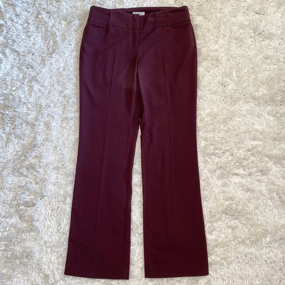 Burgundy Ann Taylor LOFT Dress Pants - Picture 2 of 6